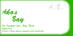 akos bay business card
